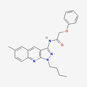 molecular formula C23H24N4O2 B7720049 N-(1-butyl-6-methyl-1H-pyrazolo[3,4-b]quinolin-3-yl)-2-phenoxyacetamide 