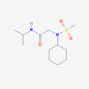 molecular formula C12H24N2O3S B7720052 2-(N-cyclohexylmethylsulfonamido)-N-isopropylacetamide 