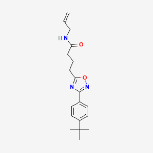 molecular formula C19H25N3O2 B7720132 N-allyl-4-(3-(4-(tert-butyl)phenyl)-1,2,4-oxadiazol-5-yl)butanamide 