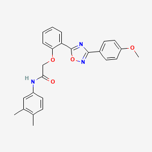 N-(3,4-dimethylphenyl)-2-(2-(3-(4-methoxyphenyl)-1,2,4-oxadiazol-5-yl)phenoxy)acetamide