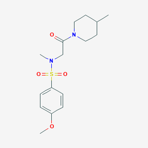 molecular formula C16H24N2O4S B7720192 N-(3-chloro-4-methylphenyl)-2-(N-methyl4-methoxybenzenesulfonamido)acetamide 