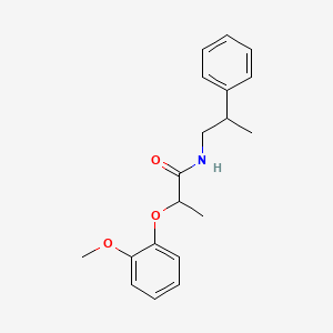 2-(2-Methoxyphenoxy)-N-(2-phenylpropyl)propanamide