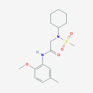 molecular formula C17H26N2O4S B7720234 2-(N-cyclohexylmethylsulfonamido)-N-(2-methoxy-5-methylphenyl)acetamide 