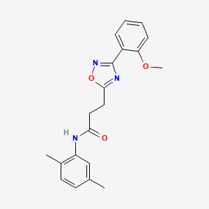 molecular formula C20H21N3O3 B7720293 N-(2,5-dimethylphenyl)-3-(3-(2-methoxyphenyl)-1,2,4-oxadiazol-5-yl)propanamide 