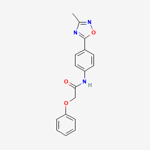 molecular formula C17H15N3O3 B7720329 N-(4-(3-methyl-1,2,4-oxadiazol-5-yl)phenyl)-2-phenoxyacetamide 