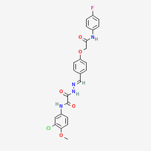 N-(3-chloro-4-methoxyphenyl)-1-{N'-[(Z)-[5-(3-nitrophenyl)furan-2-yl]methylidene]hydrazinecarbonyl}formamide