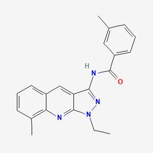 N-(1-ethyl-8-methyl-1H-pyrazolo[3,4-b]quinolin-3-yl)-3-methylbenzamide