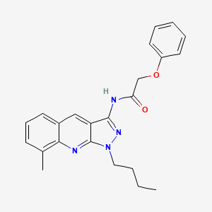 molecular formula C23H24N4O2 B7720367 N-(1-butyl-8-methyl-1H-pyrazolo[3,4-b]quinolin-3-yl)-2-phenoxyacetamide 