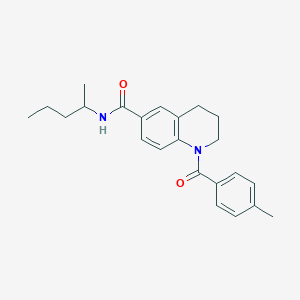 N-(2-methoxyphenyl)-1-(4-methylbenzoyl)-1,2,3,4-tetrahydroquinoline-6-carboxamide