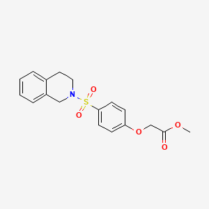 molecular formula C18H19NO5S B7720406 methyl 2-(4-{[2-(cyclohex-1-en-1-yl)ethyl]sulfamoyl}phenoxy)acetate 