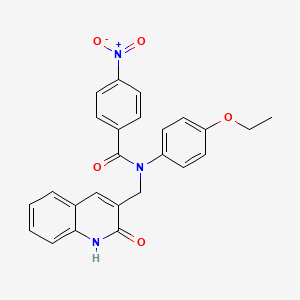 molecular formula C25H21N3O5 B7720414 N-(4-ethoxyphenyl)-N-((2-hydroxyquinolin-3-yl)methyl)-4-nitrobenzamide 
