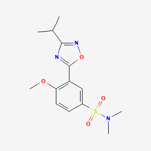 3-(3-isopropyl-1,2,4-oxadiazol-5-yl)-4-methoxy-N,N-dimethylbenzenesulfonamide