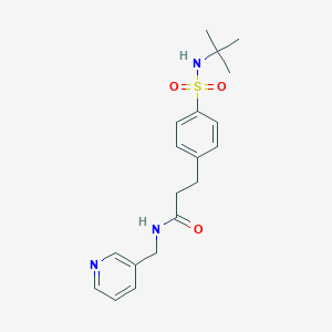 molecular formula C19H25N3O3S B7720450 3-(4-(N-(tert-butyl)sulfamoyl)phenyl)-N-(pyridin-3-ylmethyl)propanamide 