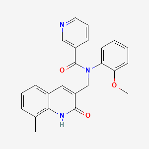 N-((2-hydroxy-8-methylquinolin-3-yl)methyl)-N-(2-methoxyphenyl)nicotinamide
