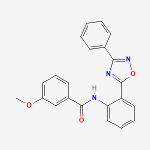 3-methoxy-N-(2-(3-phenyl-1,2,4-oxadiazol-5-yl)phenyl)benzamide