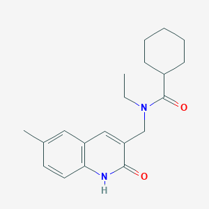 N-ethyl-N-((2-hydroxy-6-methylquinolin-3-yl)methyl)cyclohexanecarboxamide