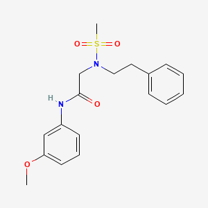 molecular formula C18H22N2O4S B7720597 N-(3-methoxyphenyl)-2-(N-phenethylmethylsulfonamido)acetamide 