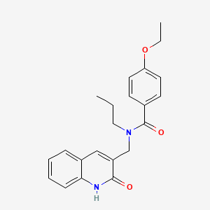 molecular formula C22H24N2O3 B7720638 4-ethoxy-N-((2-hydroxyquinolin-3-yl)methyl)-N-propylbenzamide 