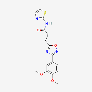 3-(3-(3,4-dimethoxyphenyl)-1,2,4-oxadiazol-5-yl)-N-(thiazol-2-yl)propanamide