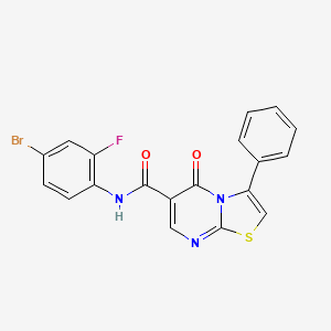 molecular formula C19H11BrFN3O2S B7720735 N-({N'-[(E)-[3-(benzyloxy)phenyl]methylidene]hydrazinecarbonyl}methyl)-N-[(4-methylphenyl)methyl]benzenesulfonamide 