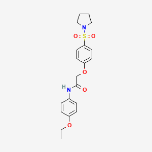 molecular formula C20H24N2O5S B7720738 N-(4-ethoxyphenyl)-2-(4-(pyrrolidin-1-ylsulfonyl)phenoxy)acetamide 