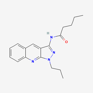 molecular formula C18H22N4O B7720743 N-(1-propyl-1H-pyrazolo[3,4-b]quinolin-3-yl)pentanamide 