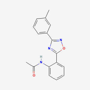 molecular formula C17H15N3O2 B7720758 N-(2-(3-(m-tolyl)-1,2,4-oxadiazol-5-yl)phenyl)acetamide 