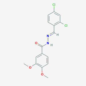 molecular formula C16H14Cl2N2O3 B7720767 N'-[(E)-(4-ethoxyphenyl)methylidene]-3,4-dimethoxybenzohydrazide CAS No. 394681-75-5