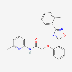 molecular formula C23H20N4O3 B7720837 N-(6-methylpyridin-2-yl)-2-(2-(3-(o-tolyl)-1,2,4-oxadiazol-5-yl)phenoxy)acetamide 