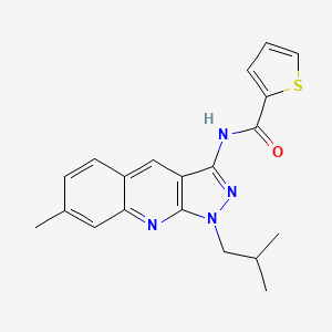 molecular formula C20H20N4OS B7720905 N-(1-isobutyl-7-methyl-1H-pyrazolo[3,4-b]quinolin-3-yl)thiophene-2-carboxamide 