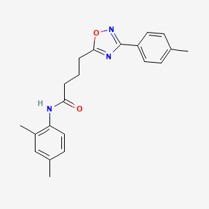 molecular formula C21H23N3O2 B7720922 N-(2,4-dimethylphenyl)-4-(3-(p-tolyl)-1,2,4-oxadiazol-5-yl)butanamide 
