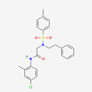 molecular formula C24H25ClN2O3S B7720927 N-(3-fluorophenyl)-2-[N-(2-phenylethyl)4-methylbenzenesulfonamido]acetamide 