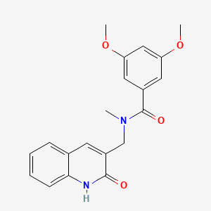 molecular formula C20H20N2O4 B7720936 N-((2-hydroxyquinolin-3-yl)methyl)-3,5-dimethoxy-N-methylbenzamide 