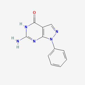molecular formula C11H9N5O B7720973 6-Amino-1-phenyl-1,5-dihydro-4H-pyrazolo[3,4-d]pyrimidin-4-one CAS No. 945188-20-5