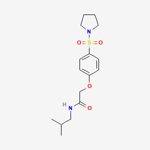 molecular formula C16H24N2O4S B7720980 N-isobutyl-2-(4-(pyrrolidin-1-ylsulfonyl)phenoxy)acetamide 