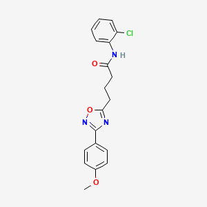 molecular formula C19H18ClN3O3 B7720984 N-(2-chlorophenyl)-4-(3-(4-methoxyphenyl)-1,2,4-oxadiazol-5-yl)butanamide 