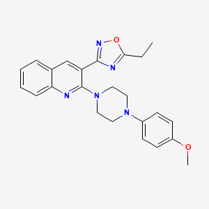 5-ethyl-3-(2-(4-(4-methoxyphenyl)piperazin-1-yl)quinolin-3-yl)-1,2,4-oxadiazole