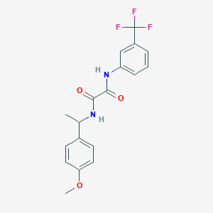 molecular formula C18H17F3N2O3 B7721003 N1-(1-(4-methoxyphenyl)ethyl)-N2-(3-(trifluoromethyl)phenyl)oxalamide 