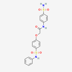 molecular formula C20H19N3O6S2 B7721008 2-[4-(Phenylsulfamoyl)phenoxy]-N-(4-sulfamoylphenyl)acetamide CAS No. 717864-85-2