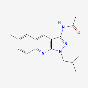 molecular formula C17H20N4O B7721013 N-(1-isobutyl-6-methyl-1H-pyrazolo[3,4-b]quinolin-3-yl)acetamide 