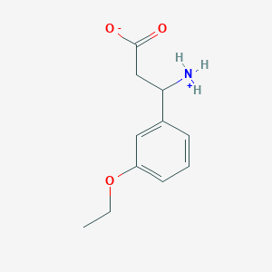 molecular formula C11H15NO3 B7721070 3-Azaniumyl-3-(3-ethoxyphenyl)propanoate 
