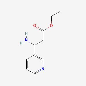 molecular formula C10H14N2O2 B7721075 3-Amino-3-pyridin-3-yl-propionic acid ethyl ester 