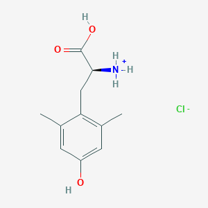 molecular formula C11H16ClNO3 B7721085 [(1S)-1-carboxy-2-(4-hydroxy-2,6-dimethylphenyl)ethyl]azanium;chloride 