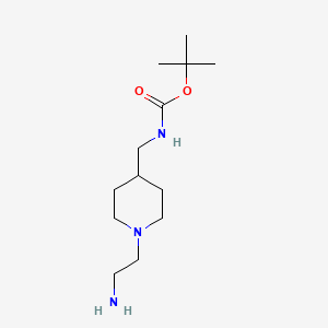 molecular formula C13H27N3O2 B7721091 [1-(2-Amino-ethyl)-piperidin-4-ylmethyl]-carbamic acid tert-butyl ester CAS No. 1014613-31-0