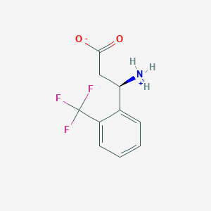 molecular formula C10H10F3NO2 B7721092 (3R)-3-azaniumyl-3-[2-(trifluoromethyl)phenyl]propanoate 