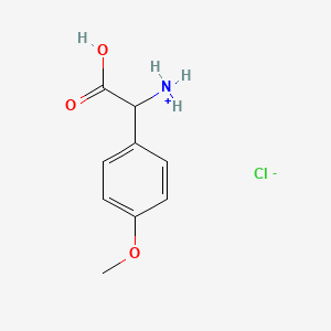 molecular formula C9H12ClNO3 B7721103 [Carboxy-(4-methoxyphenyl)methyl]azanium;chloride 