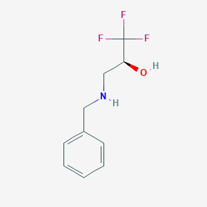 molecular formula C10H12F3NO B7721242 (S)-3-Benzylamino-1,1,1-trifluoro-propan-2-ol 