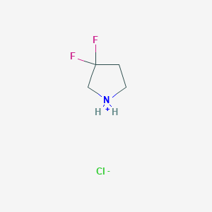 molecular formula C4H8ClF2N B7721340 3,3-Difluoropyrrolidin-1-ium;chloride 