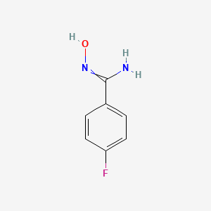 molecular formula C7H7FN2O B7721450 4-氟-N'-羟基苯并咪酰胺 