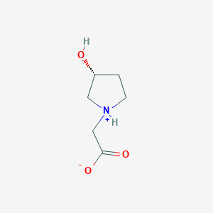 2-[(3R)-3-hydroxypyrrolidin-1-ium-1-yl]acetate